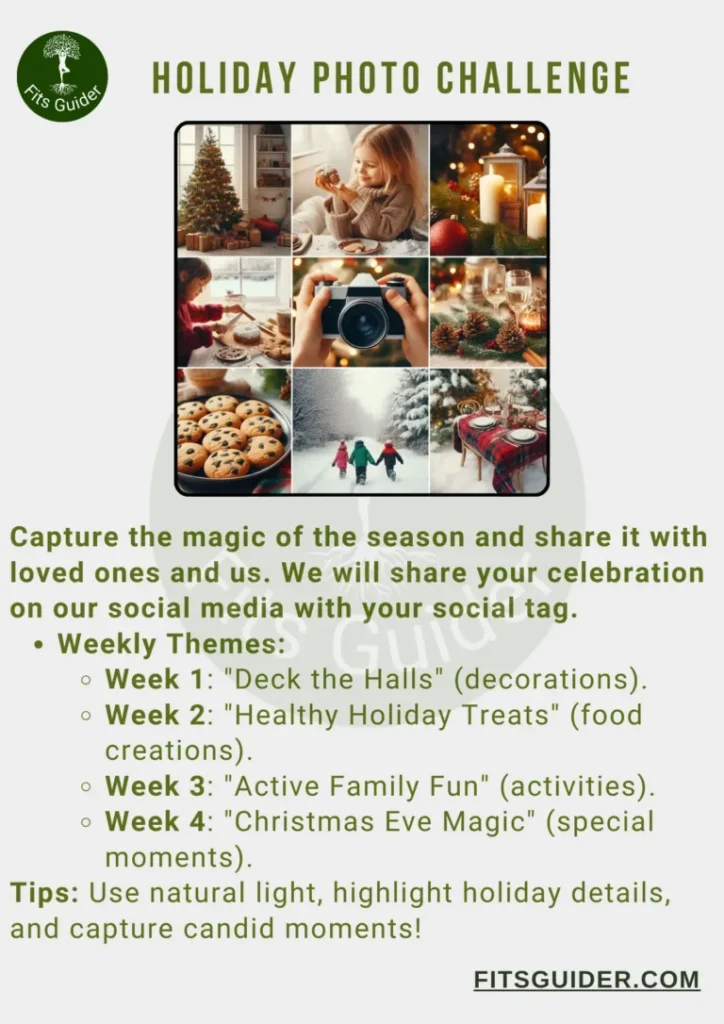 Holiday photo challenge Download Christmas PDF preview sample 1