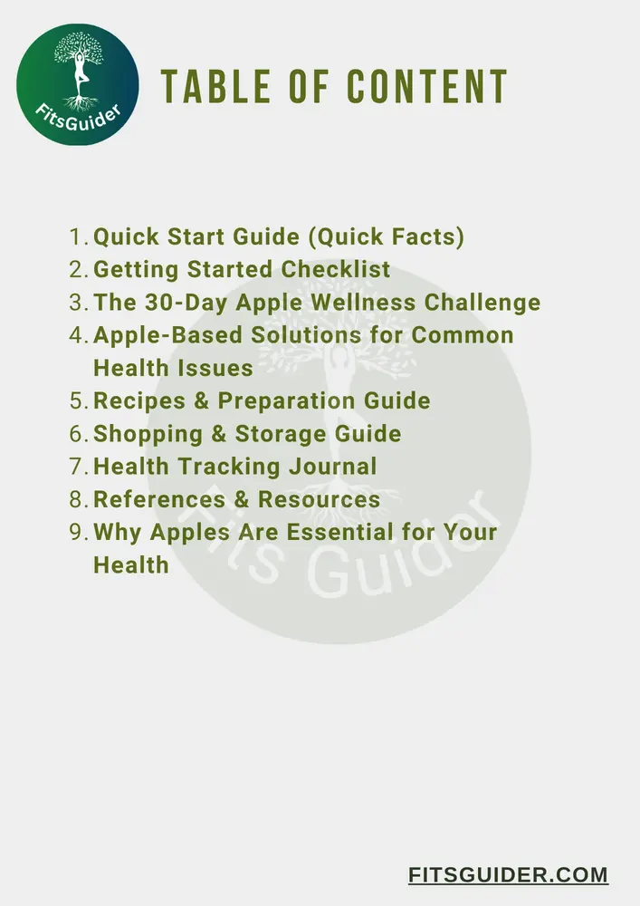 Apple wellness journey pDF table of content preview image