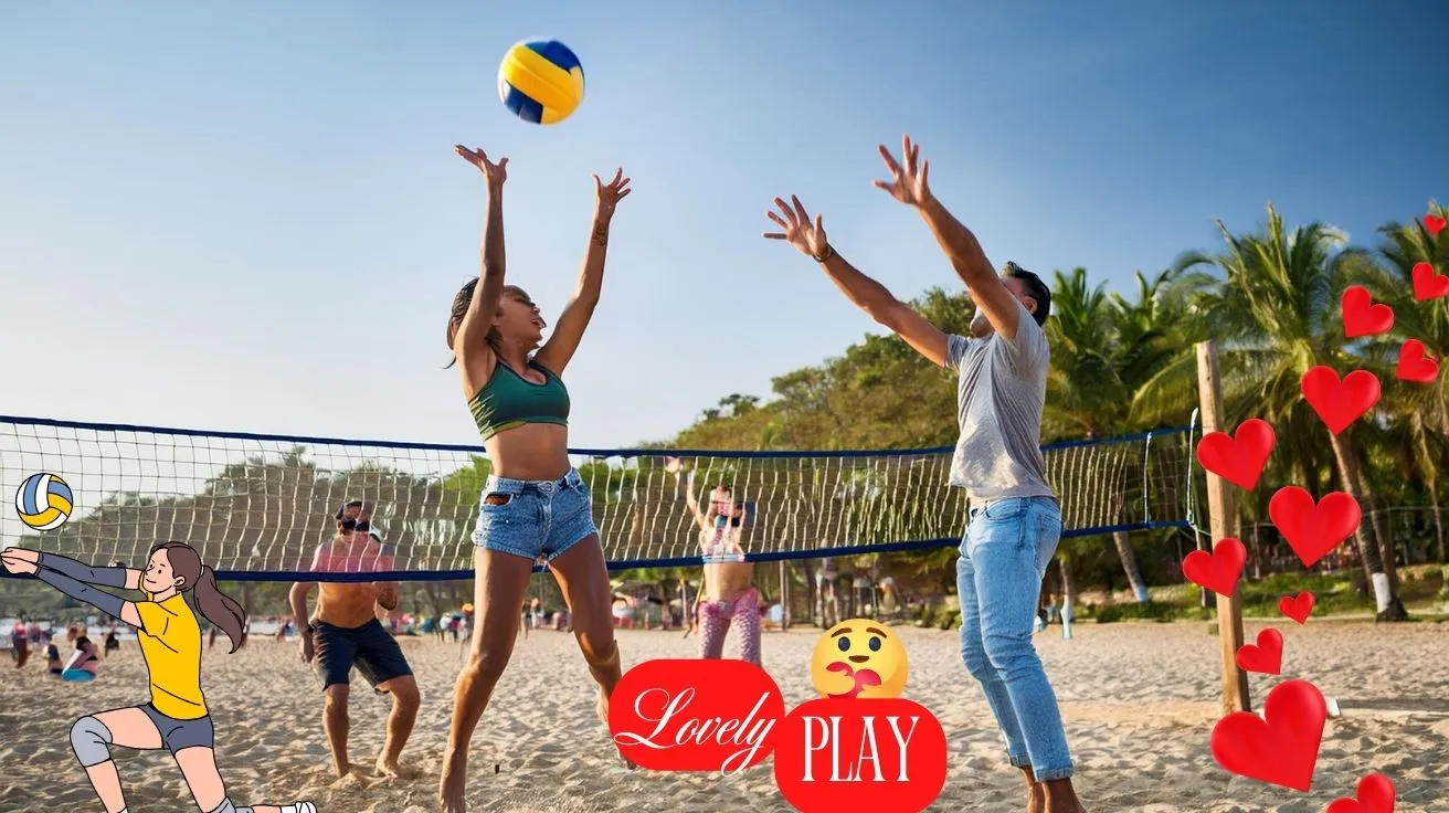 Play Volleyball with your Love Partner